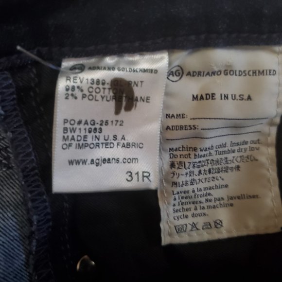 AG Legging Ankle Super Skinny 31R (31x27.5 8.5 Low Rise) Scale Pattern Jeans A18 - Picture 7 of 10